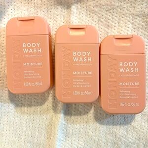 Body Wash with Hyaluronic Acid 1.69 fl oz / 50 mL. bundle of 3. By Monday